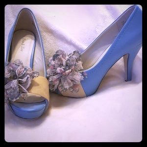 Periwinkle/Blue Eva and Zoe heels.